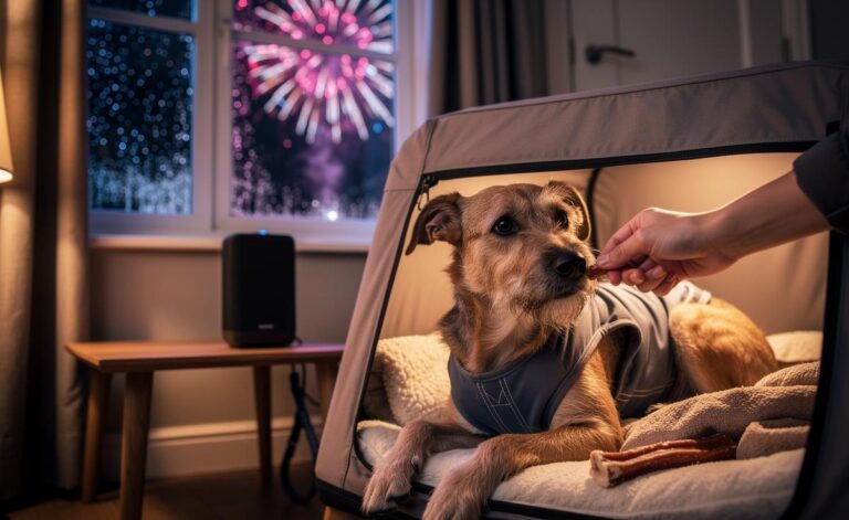 Cut dogs' fireworks panic by 60% with a calming vest and 3-step plan, recent research shows