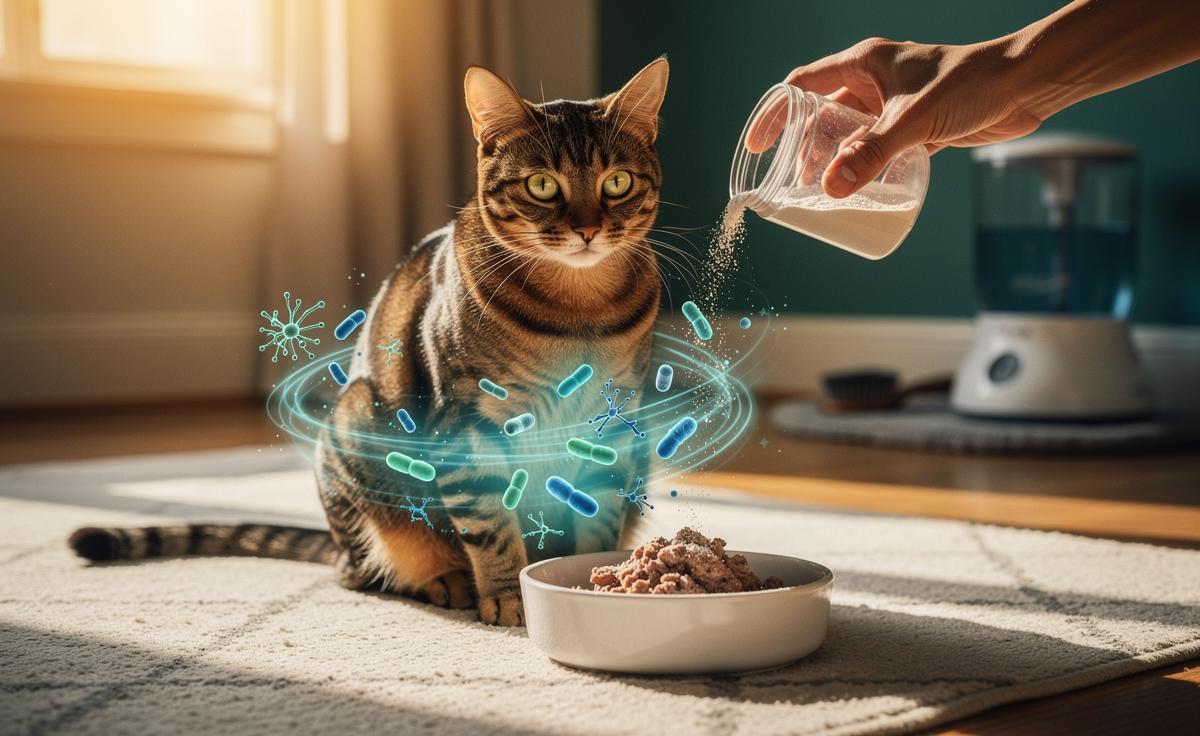 Latest study shows probiotics improve cat microbiome and cut vomiting 30%—home steps