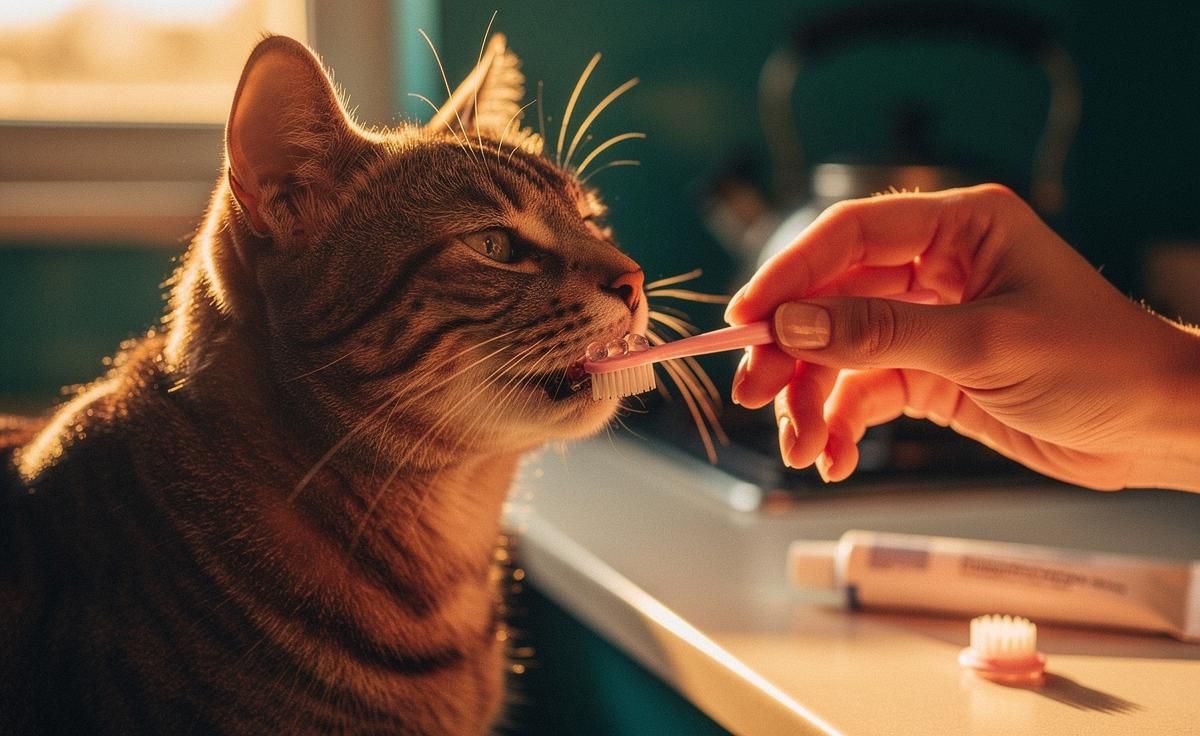 Study finds daily toothbrushing slows feline periodontal disease progression 70% — step-by-step